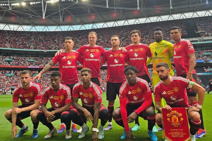 Manchester United Squad pre-game photoshoot