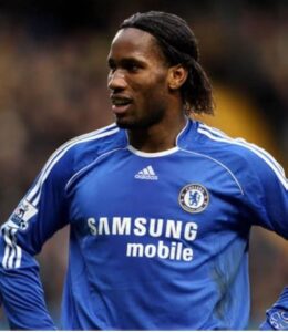 Drogba on field.