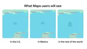 Map view for people in Mexico, America and Other parts of the world